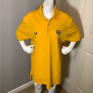 Men’s Small Nashville Predators Under Armour HeatGear Yellow Golf Polo Shirt